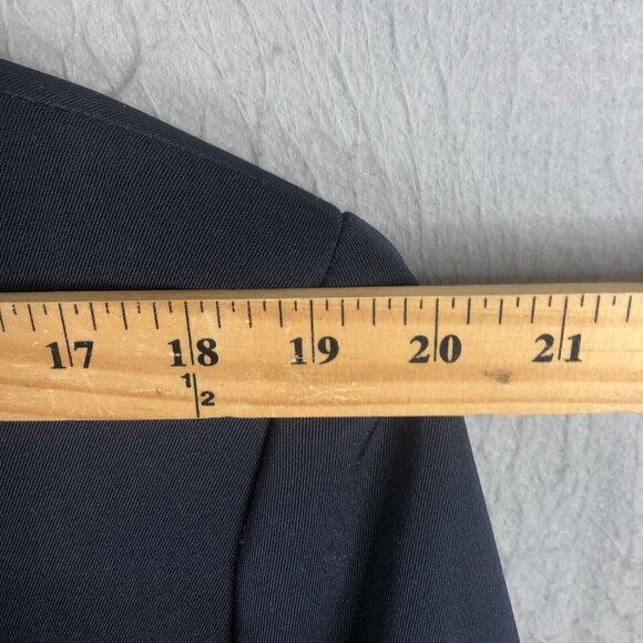 Vintage Pioneer Wear Blazer Mens 48 Navy Blue Western Sport Coat Jacket Office - Picture 6 of 16